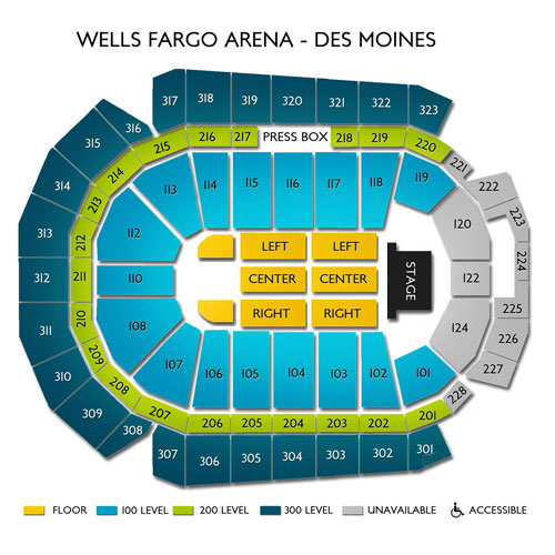 Iowa Wells Fargo Arena Seating Chart