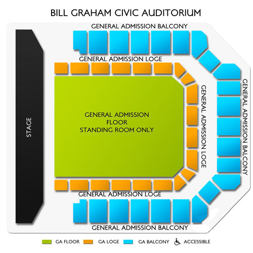 Bill Graham Civic Auditorium General Admission Seating Chart