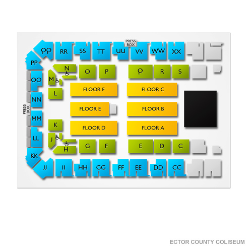 Ector County Coliseum Venue Map
