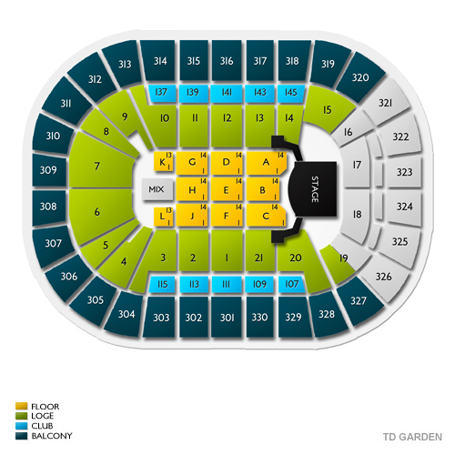 Boston Garden Seating Chart With Rows