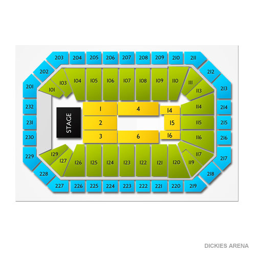 Dickies Arena Venue Map