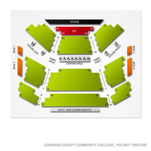 Johnson County Community College - Polsky Theatre Seating Chart | Vivid ...