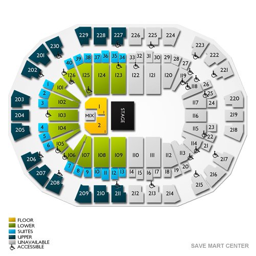 Savemart Seating Chart For Concerts